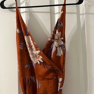 Free People satin wrap maxi dress